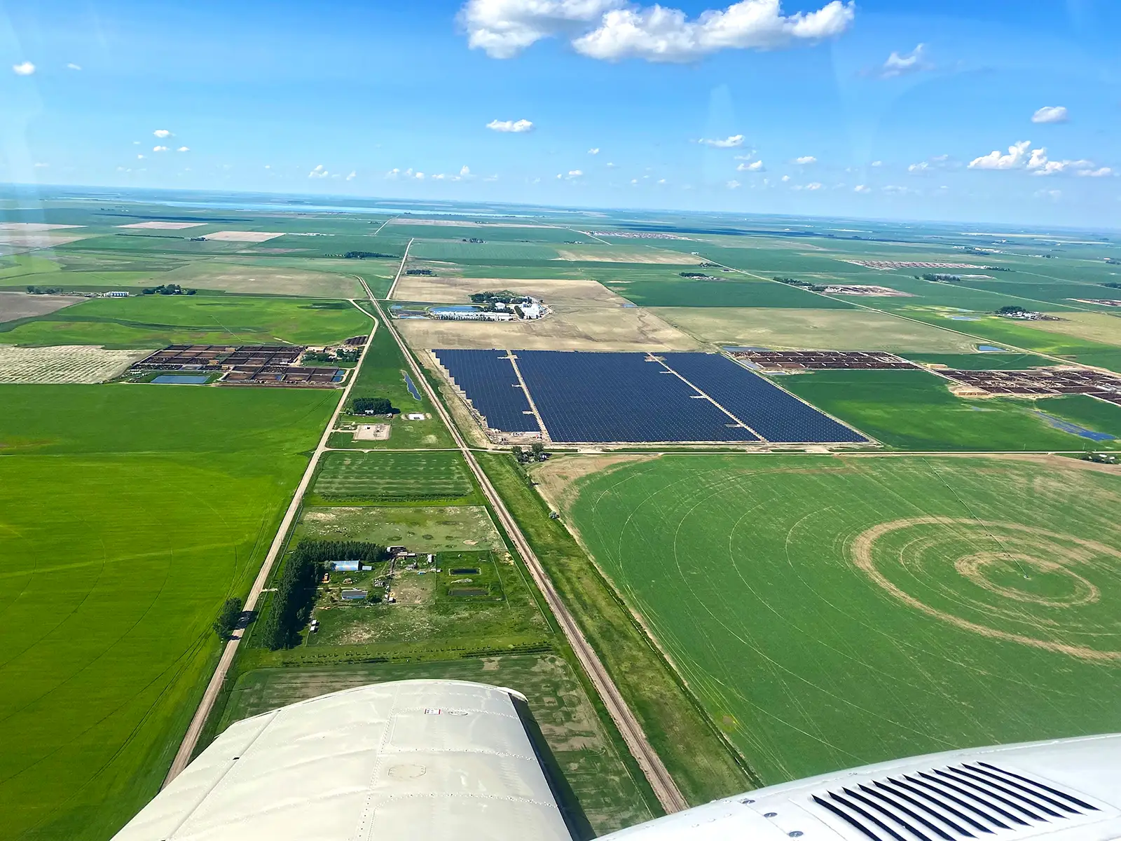 Kilo Power Calgary airal view of solar panels